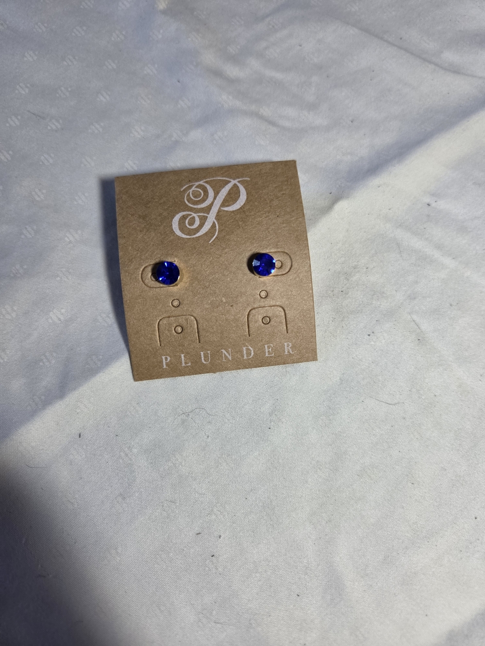 Plunder Royal Blue Crystal Stud Earrings